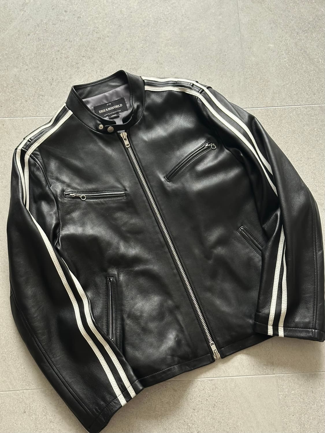 (L , 방예담 착용) 드림월드 렘스킨 라이더 자켓 상품이미지3