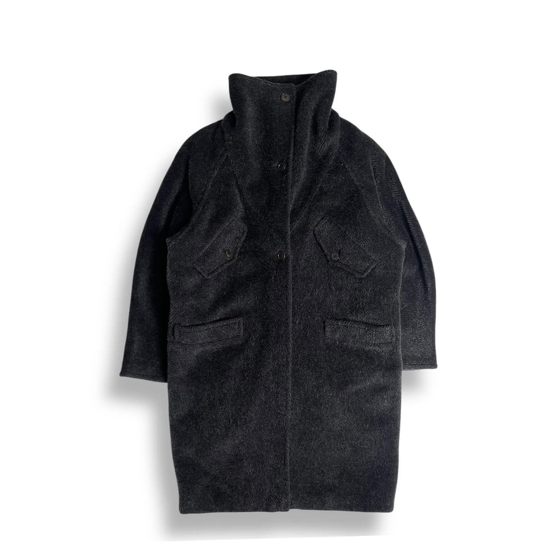 Old sportmax 헤어리 울 블렌드 코트 (italy)   상품이미지1