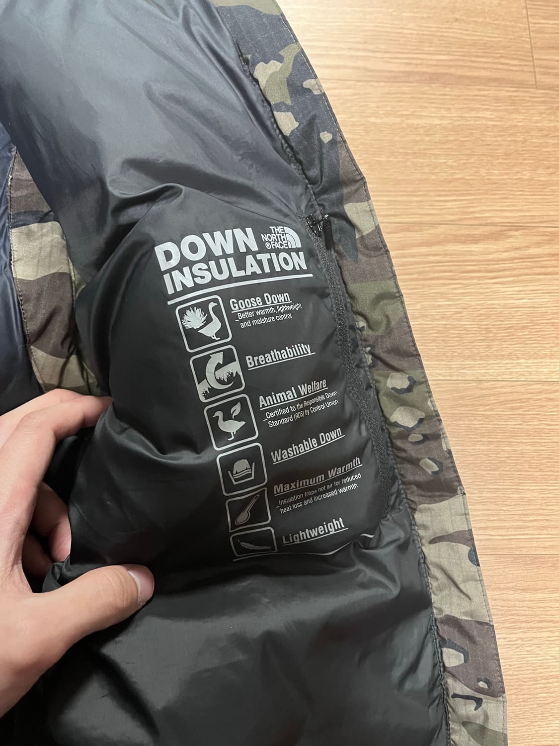 노스페이스 다운 베스트 카모 2XL XXL 상품이미지4