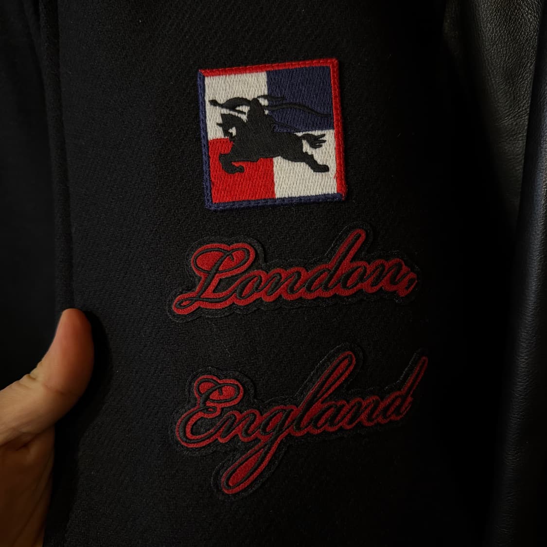 버버리 하우스체크 가죽 바시티 자켓  상품이미지2