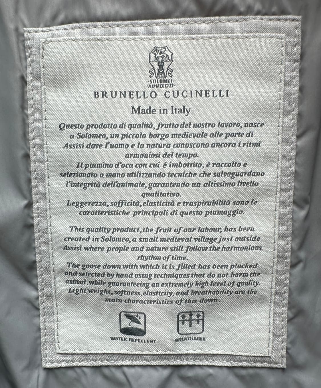 [택포함 완전 새제품] 브루넬로 쿠치넬리 구스다운 패딩 L(110) 상품이미지4