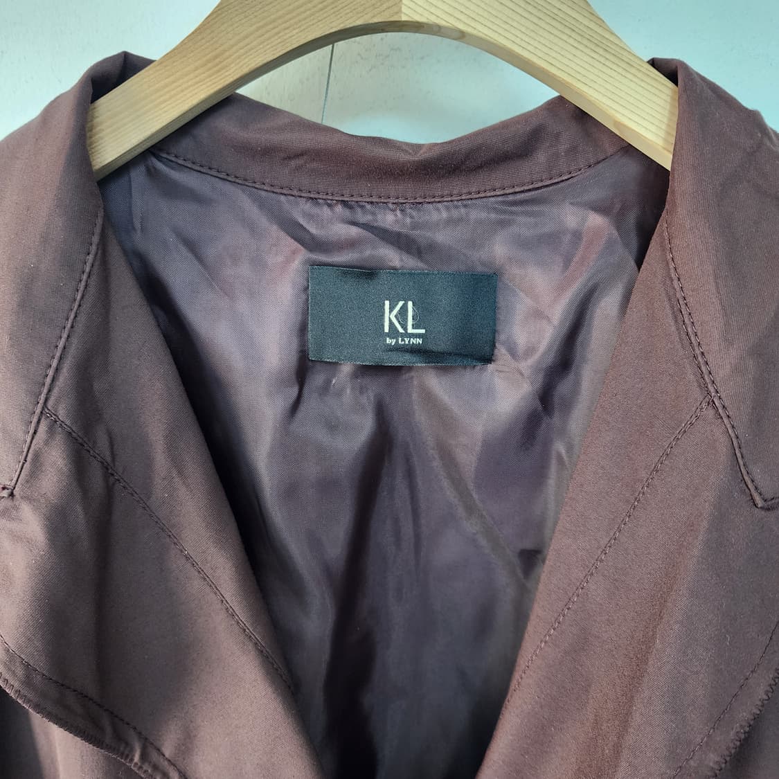 KL by LYNN 브라운 롱 코트 상품이미지2
