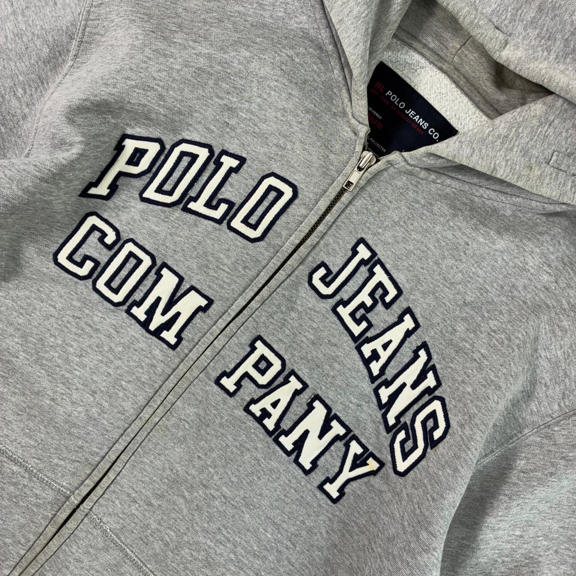 Polo  폴로 진스 컴퍼니 스펠아웃 자수 그레이 후드집업   상품이미지3