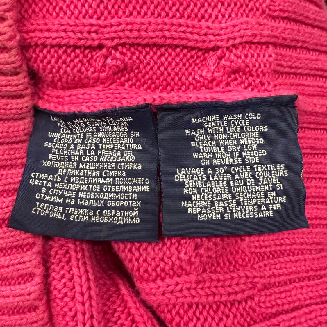 폴로 랄프로렌 핫핑크 꽈배기 니트 가디건 상품이미지6