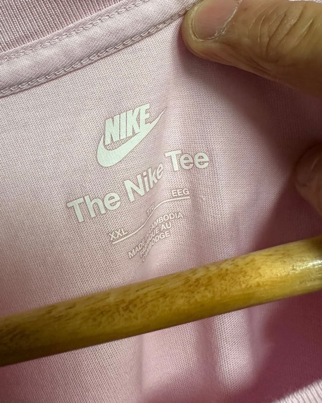 나이키(Nike) 스우시로고 핑크 반팔 티셔츠 XXL 상품이미지3