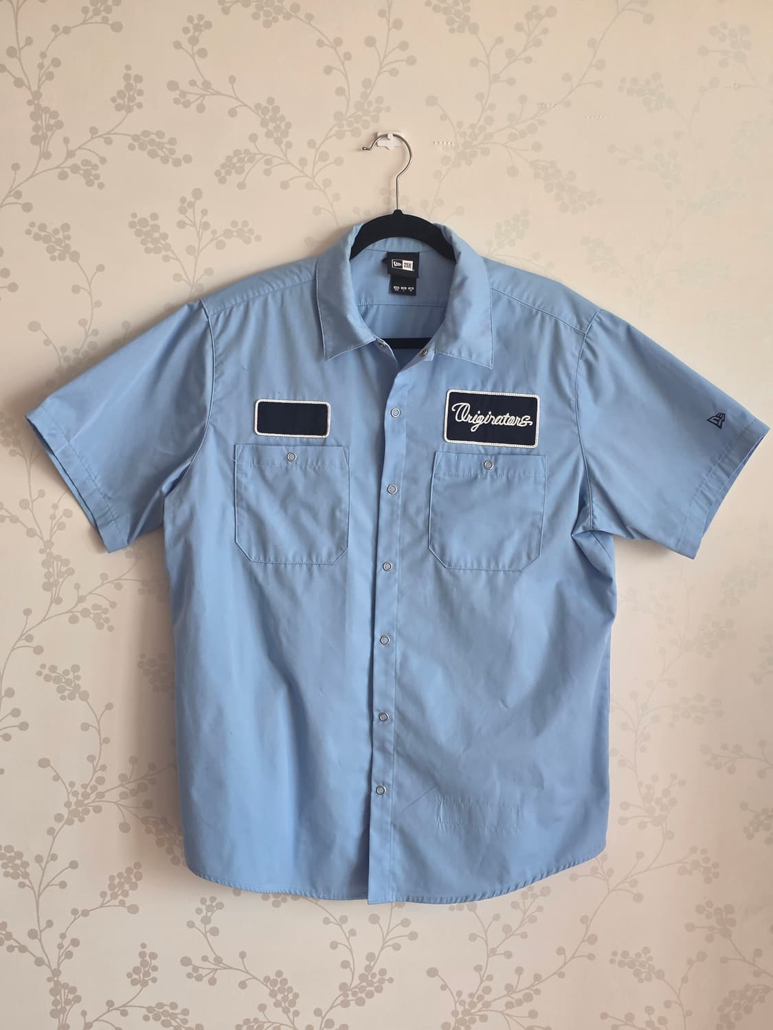 뉴에라 Originators 반팔 셔츠 하늘색 100 상품이미지1