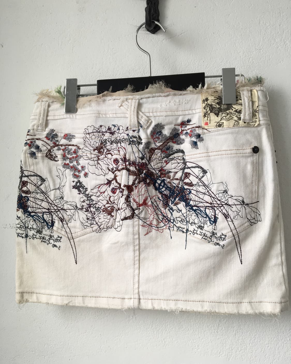 Oriental embroidery point mini skirt 상품이미지6
