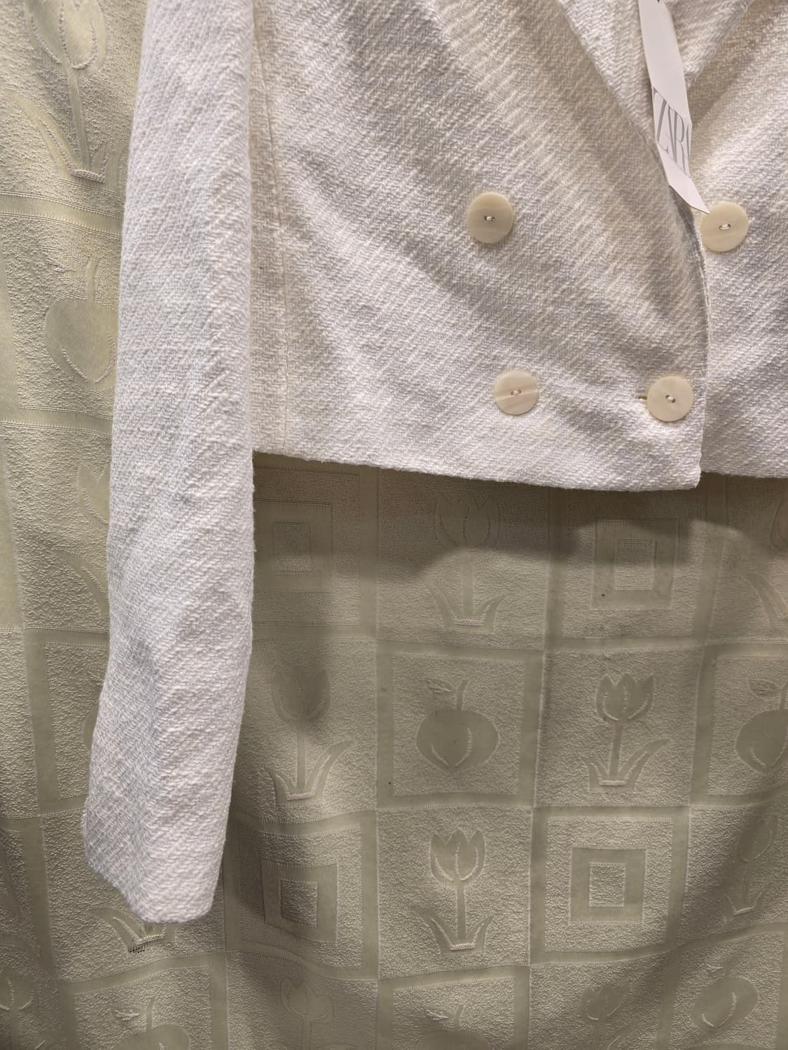 새상품) 자라 트위드 크롭 블레이저 자켓 L (77) 상품이미지4