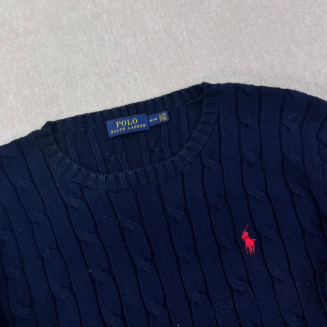 95 폴로랄프로렌 꽈배기 네이비 니트 상품이미지2