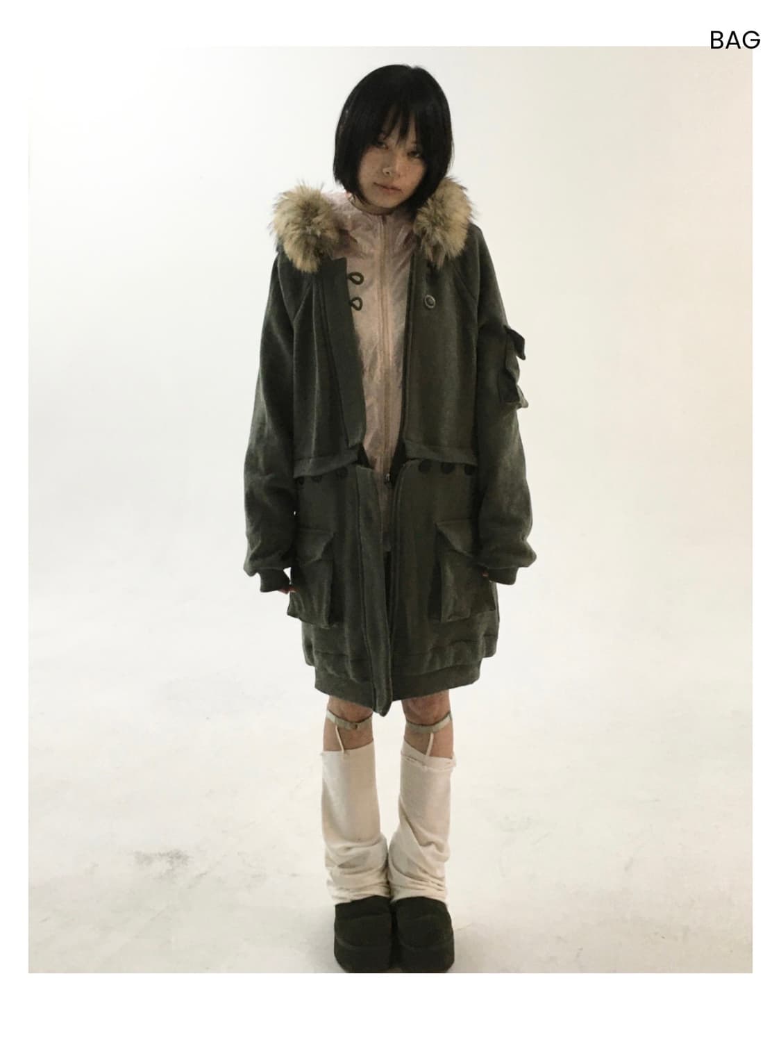 oshigh 오스하이 후드집업 카키 상품이미지5