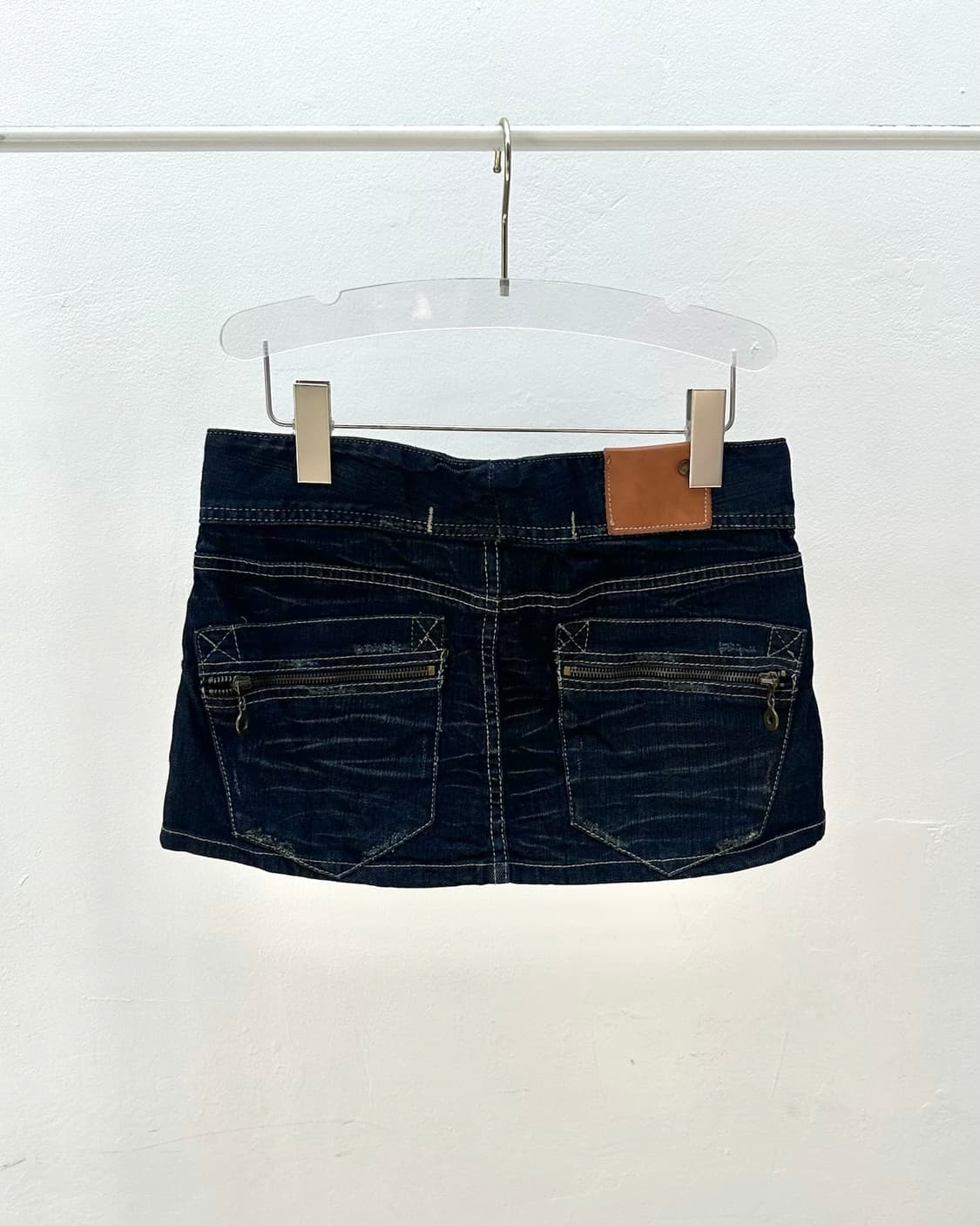 Denim washed short skirt 상품이미지3