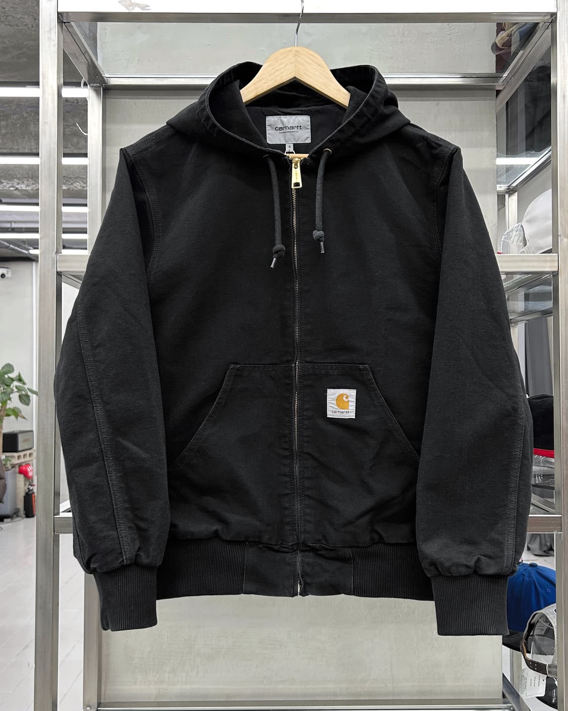 칼하트 WIP 덕 액티브 후드 자켓 블랙 상품이미지1