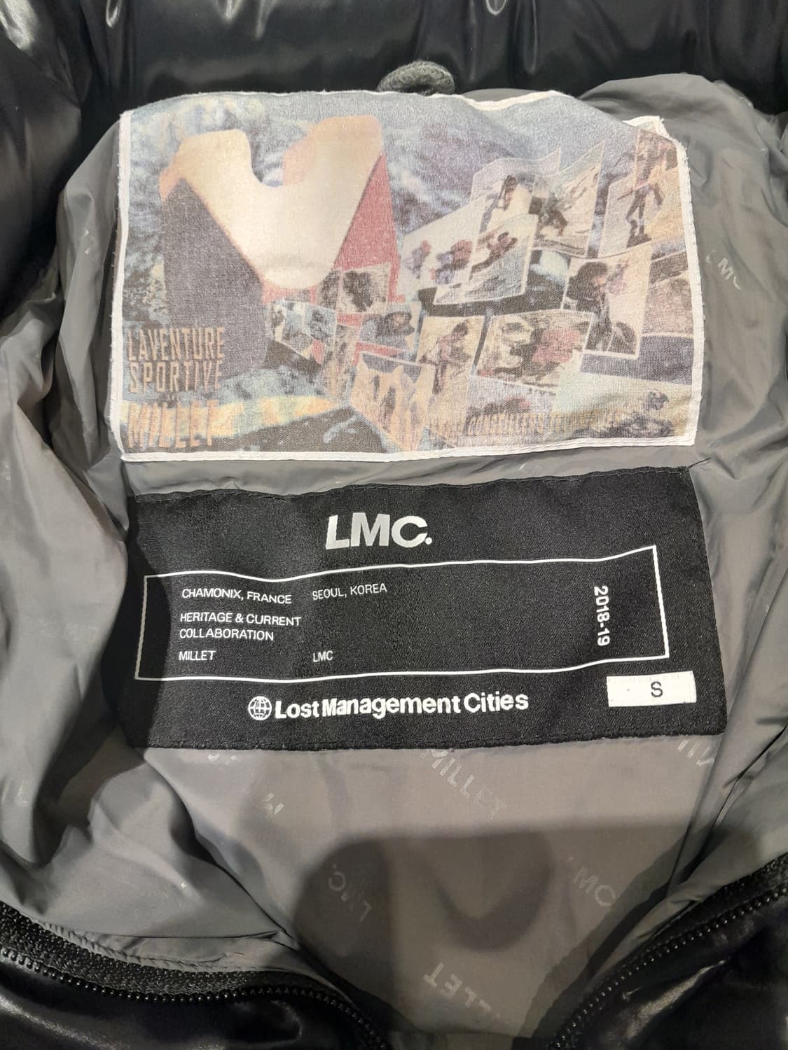 💥LMC X 밀레 덕다운 패딩 블랙 (S)  상품이미지8