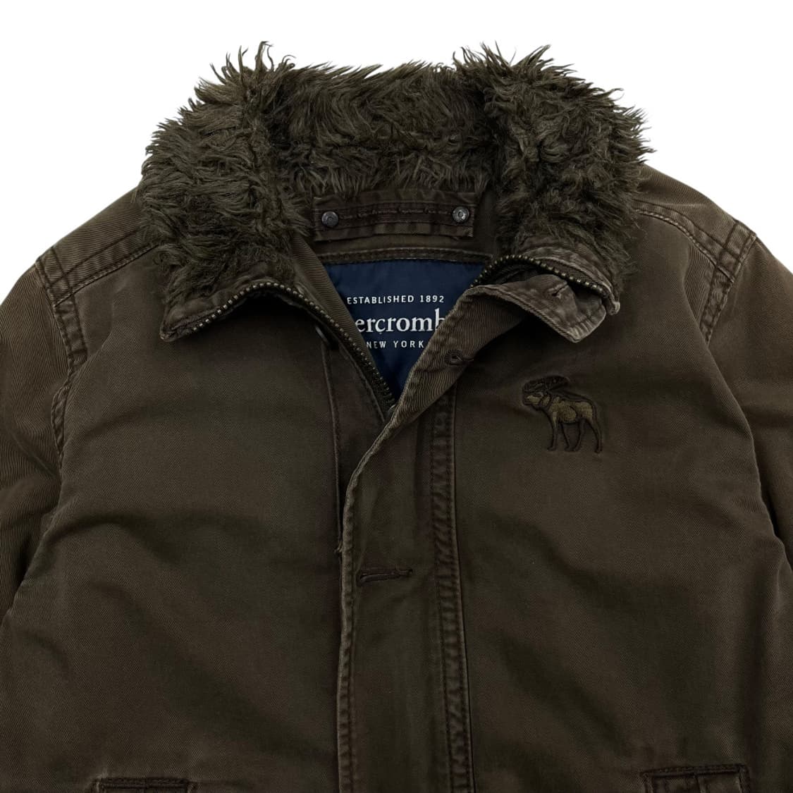아베크롬비 y2k 아디론닥 딥카키 울프죠 자켓 L 상품이미지5
