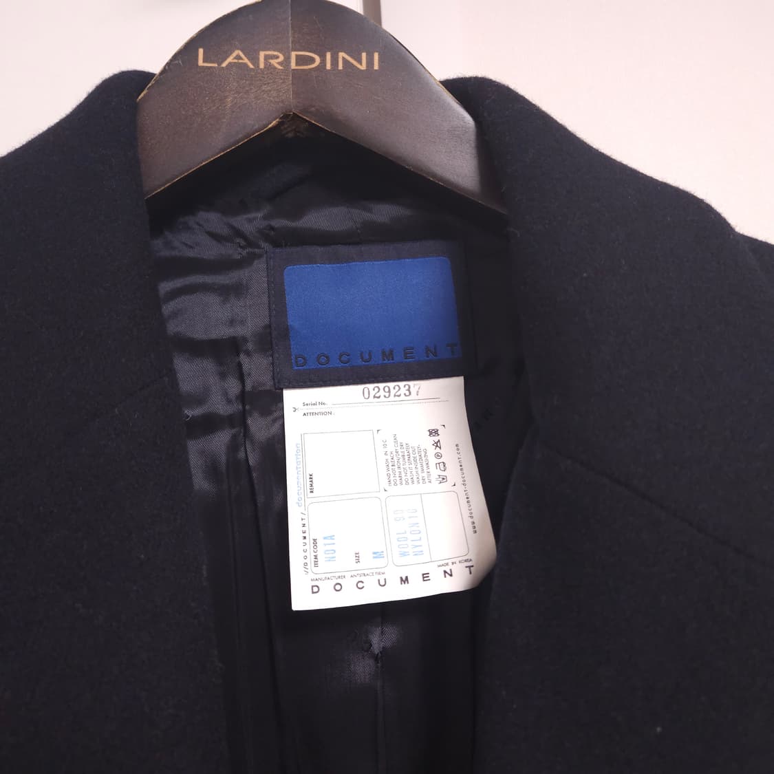 [M] 도큐먼트 DOCUMENT 네이비 싱글코트 상품이미지5