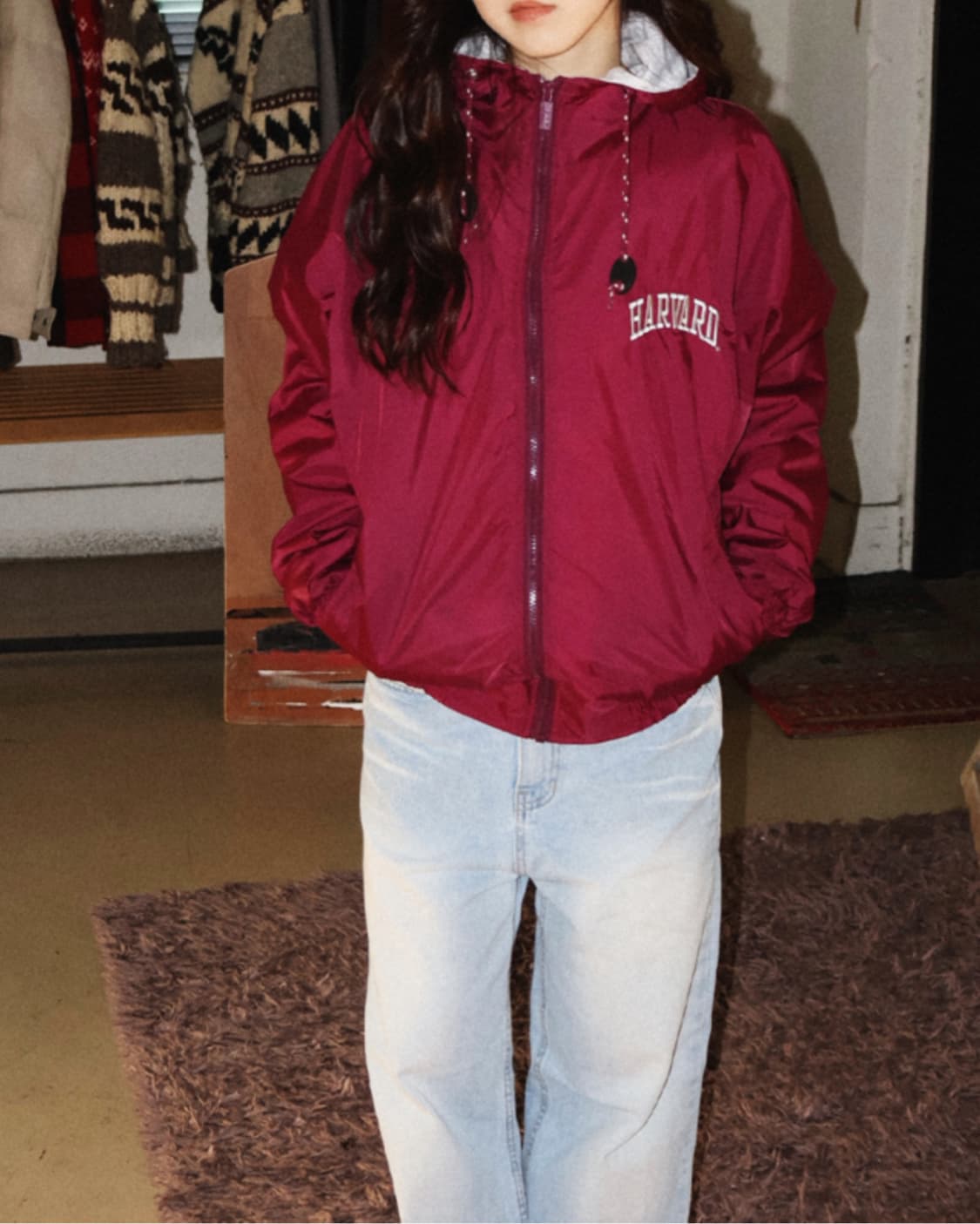 GEAR, COLLEGE HOOD WIND ZIPPER (M) 상품이미지1