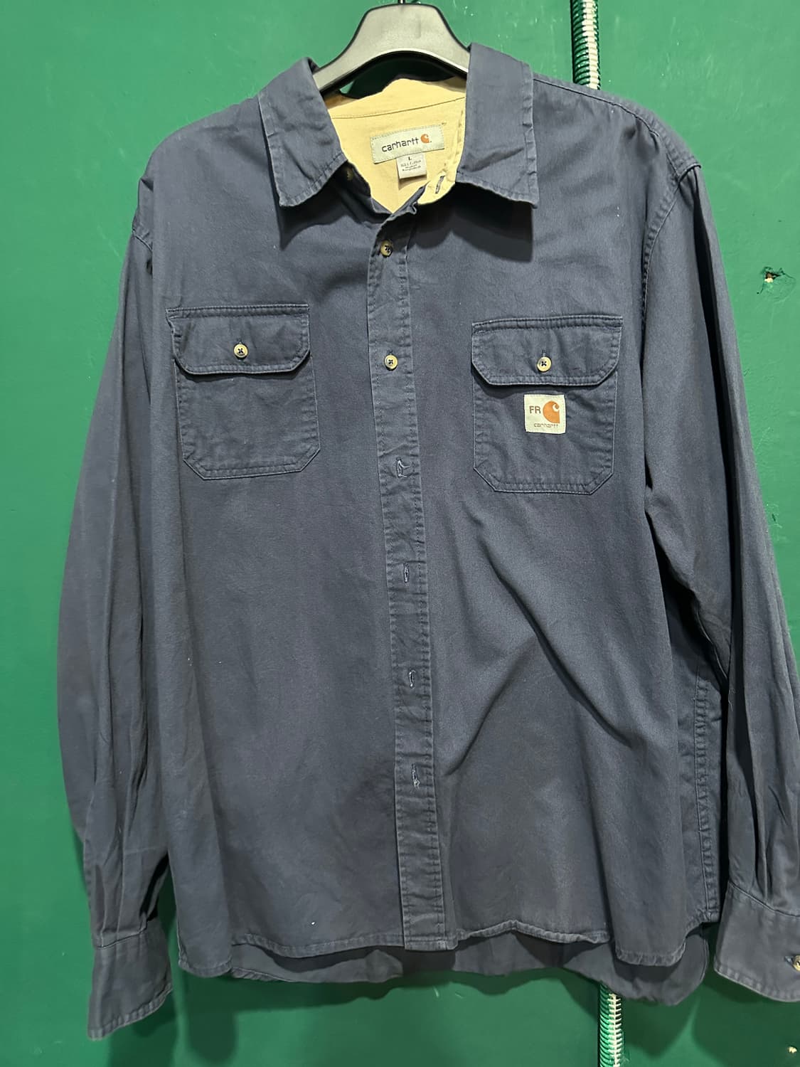 칼하트 워크셔츠 네이비105-110 상품이미지1