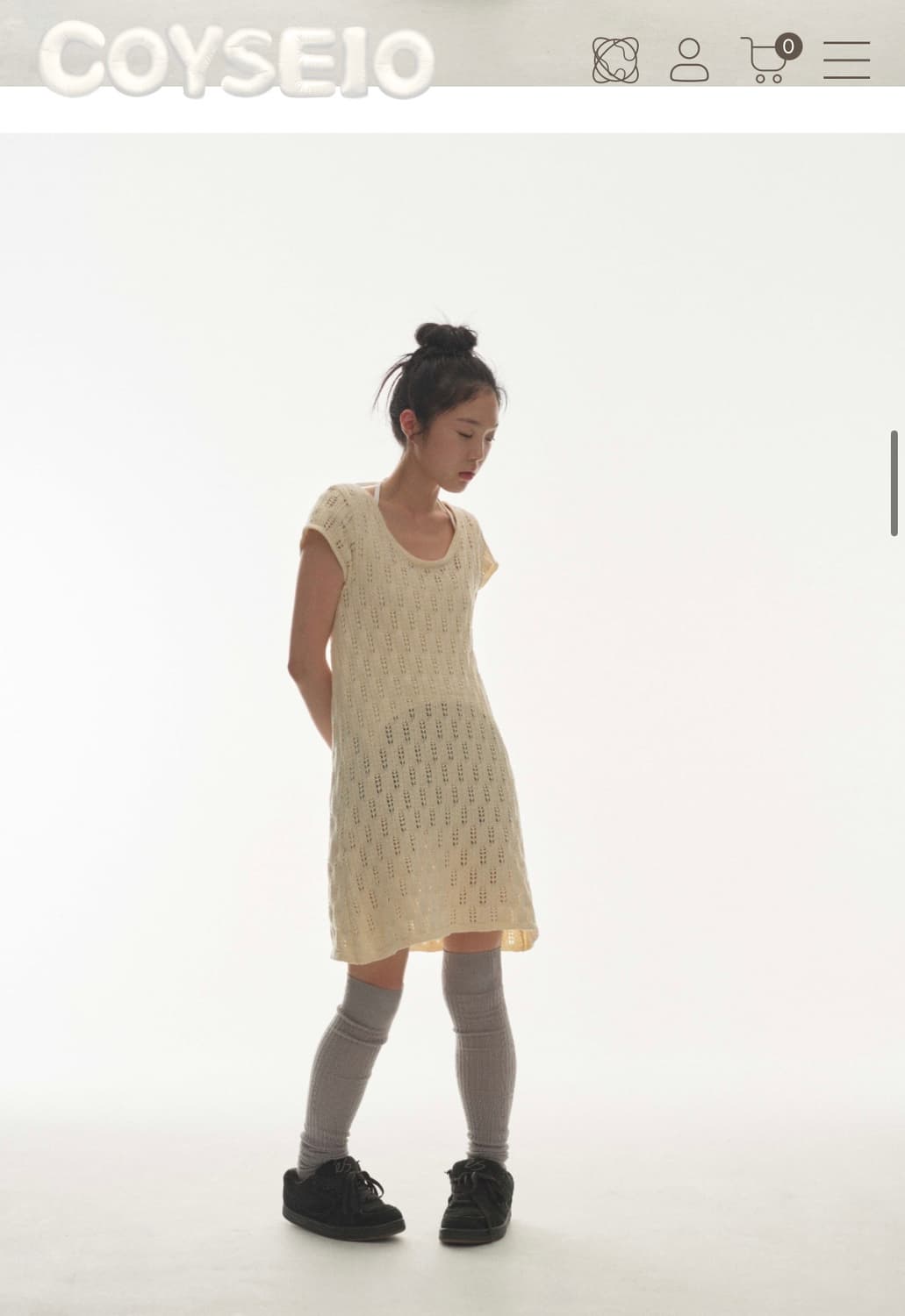 코이세이오 스카시 니트 원피스 상품이미지2