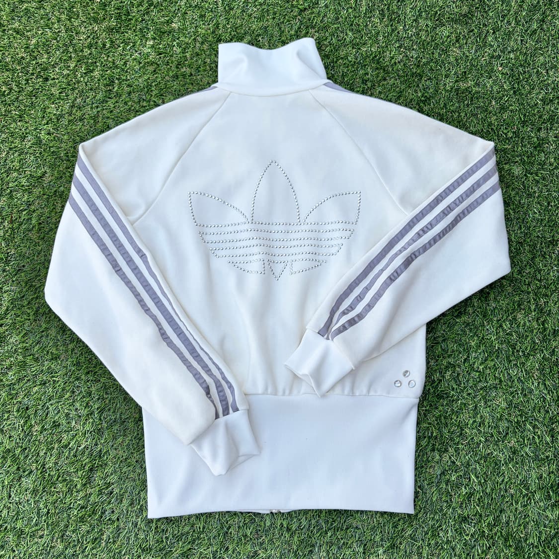 85)아디다스 큐빅 글리터 로고 트랙탑 크롭 져지 상품이미지1