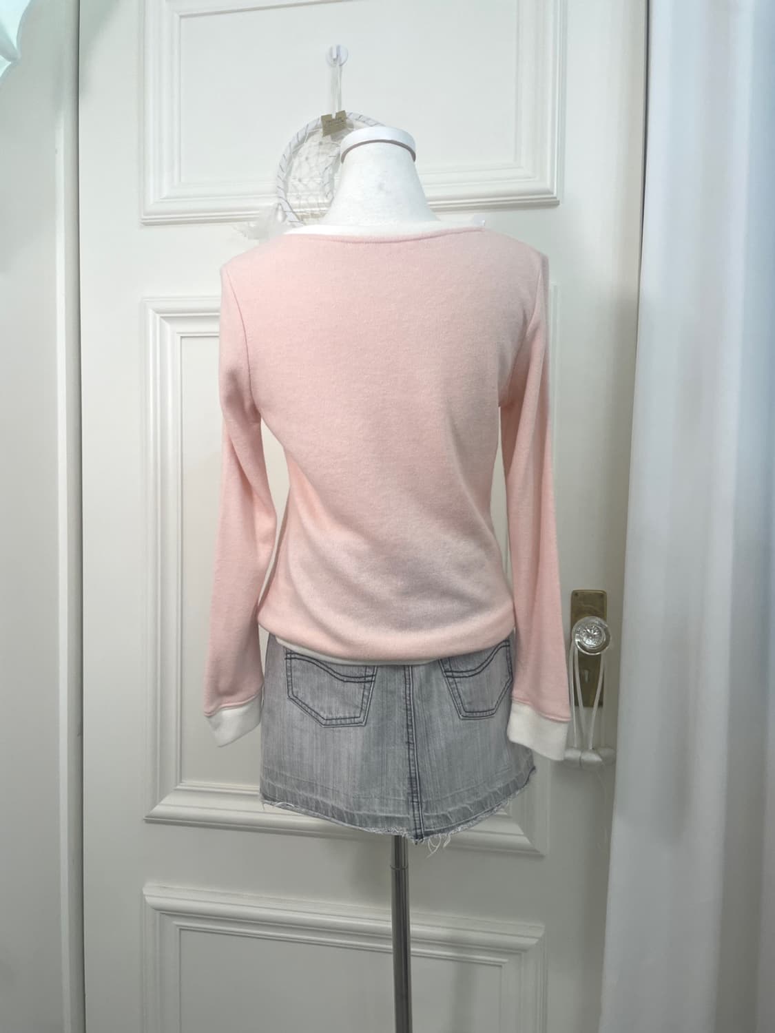 gray washing denim mini skirt 상품이미지7