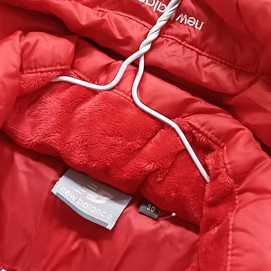 뉴발란스 오리털 다운 후드 패딩 자켓 여성 여유 S 레드 사랑봉봉 상품이미지5