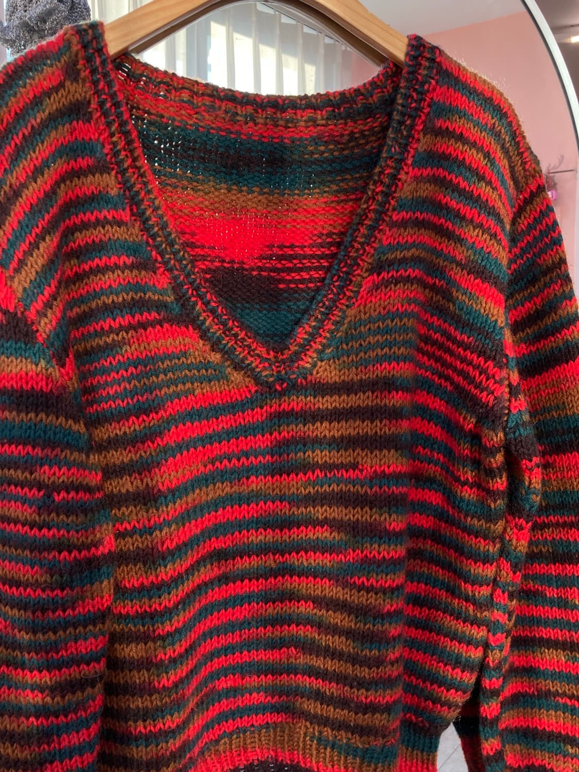 빈티지 울 브이넥 크롭 니트 상품이미지3