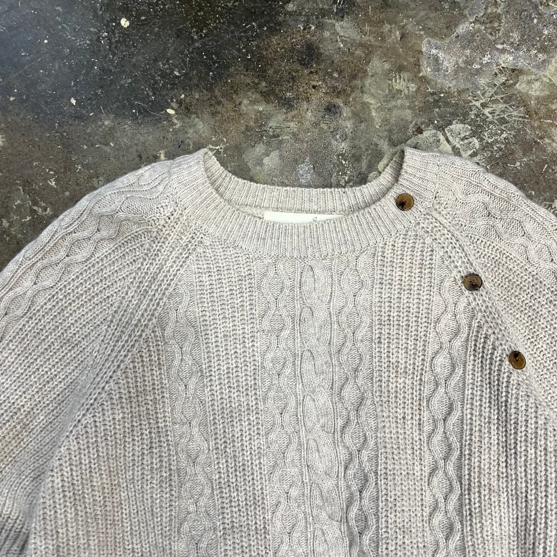 F) 지컷 케이블 니트 스웨터 상품이미지2