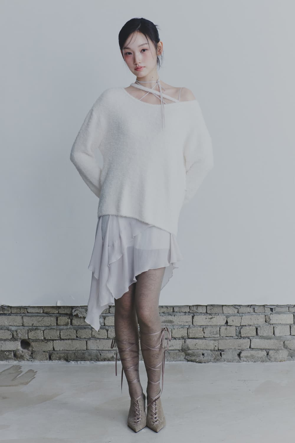 RUBY HOOK OVER KNIT ivory 상품이미지3