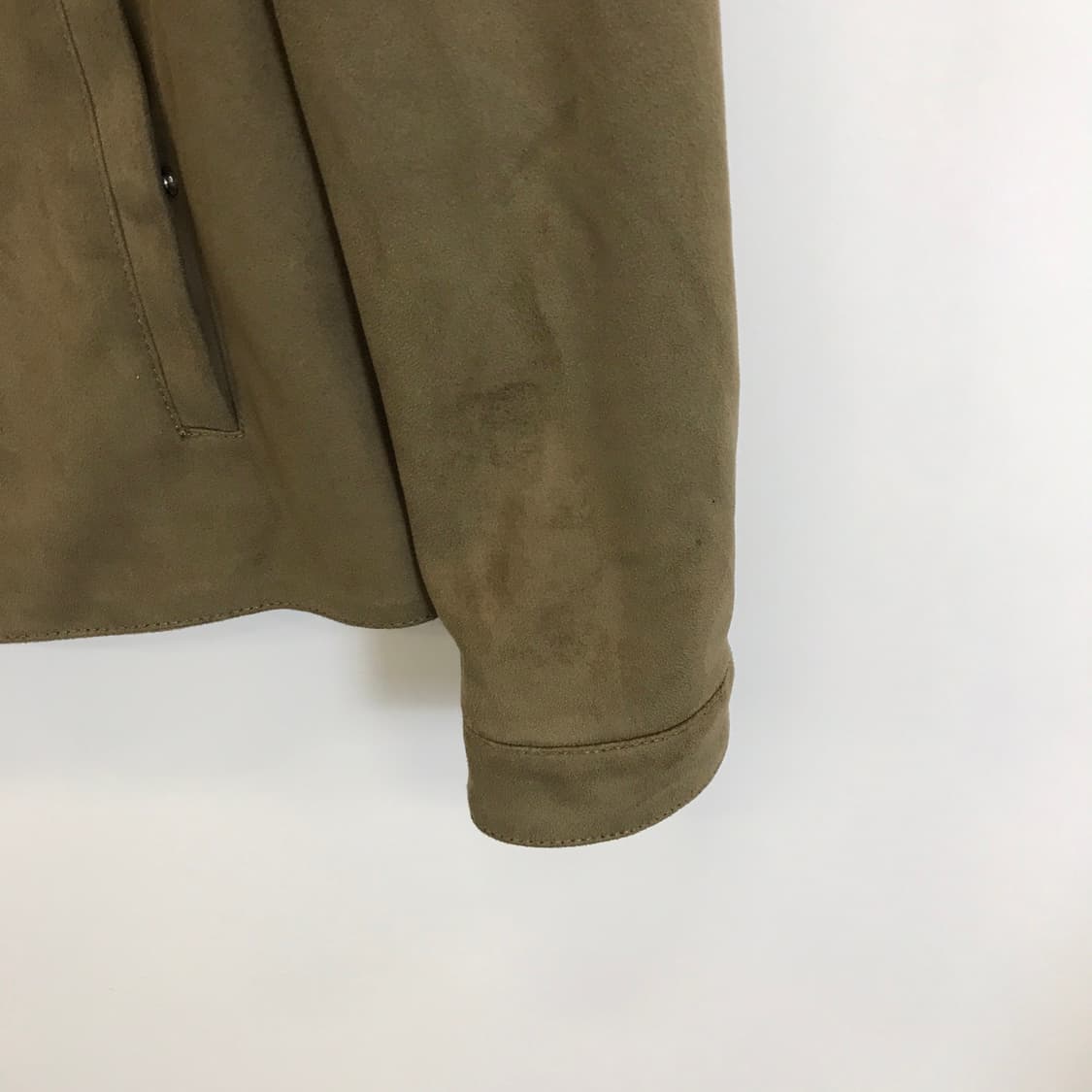 자라 지퍼 스웨이드 집업자켓 [XL사이즈] 상품이미지3