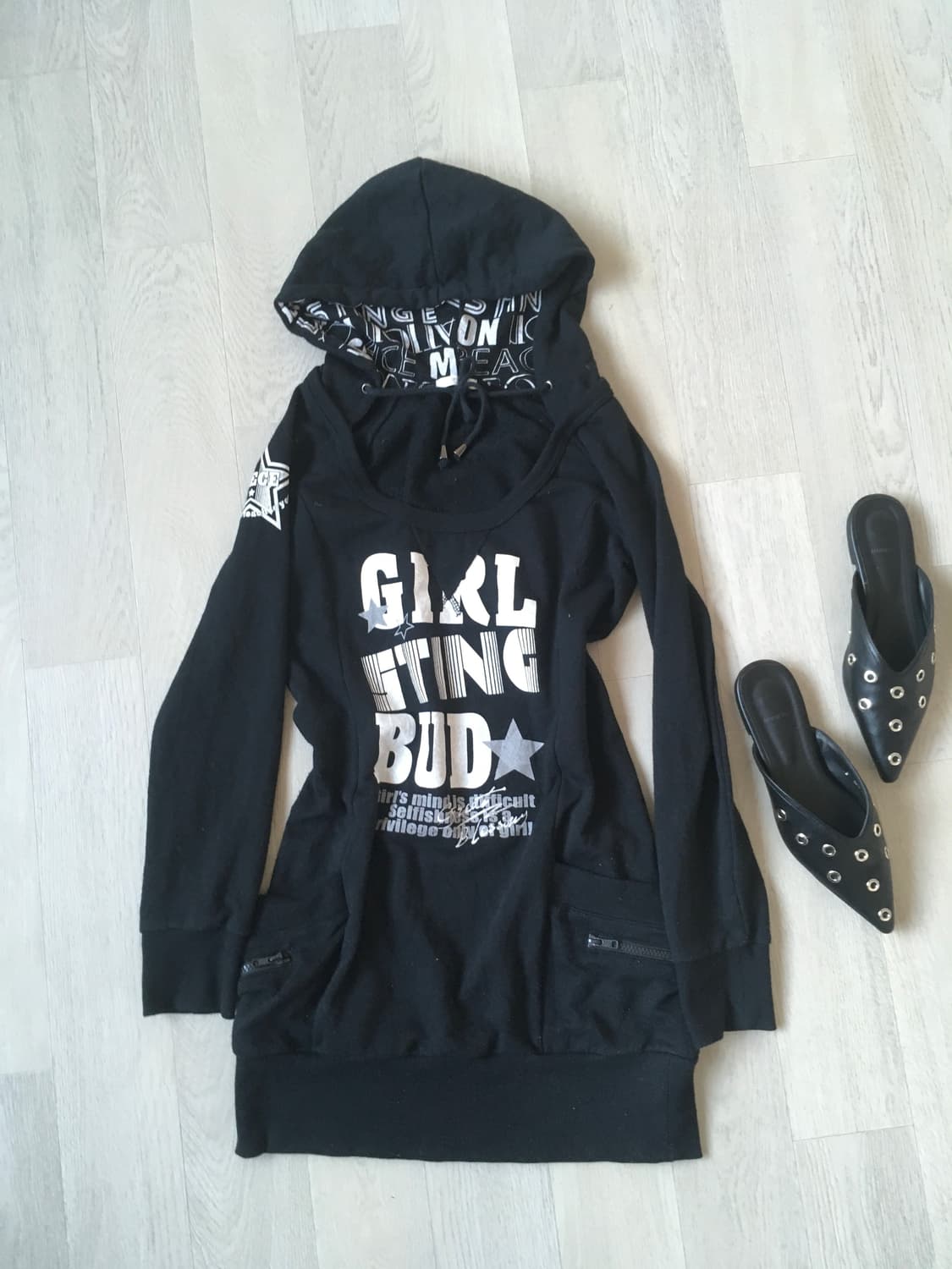 jpn vintage punk printing cargo hood ops 상품이미지5