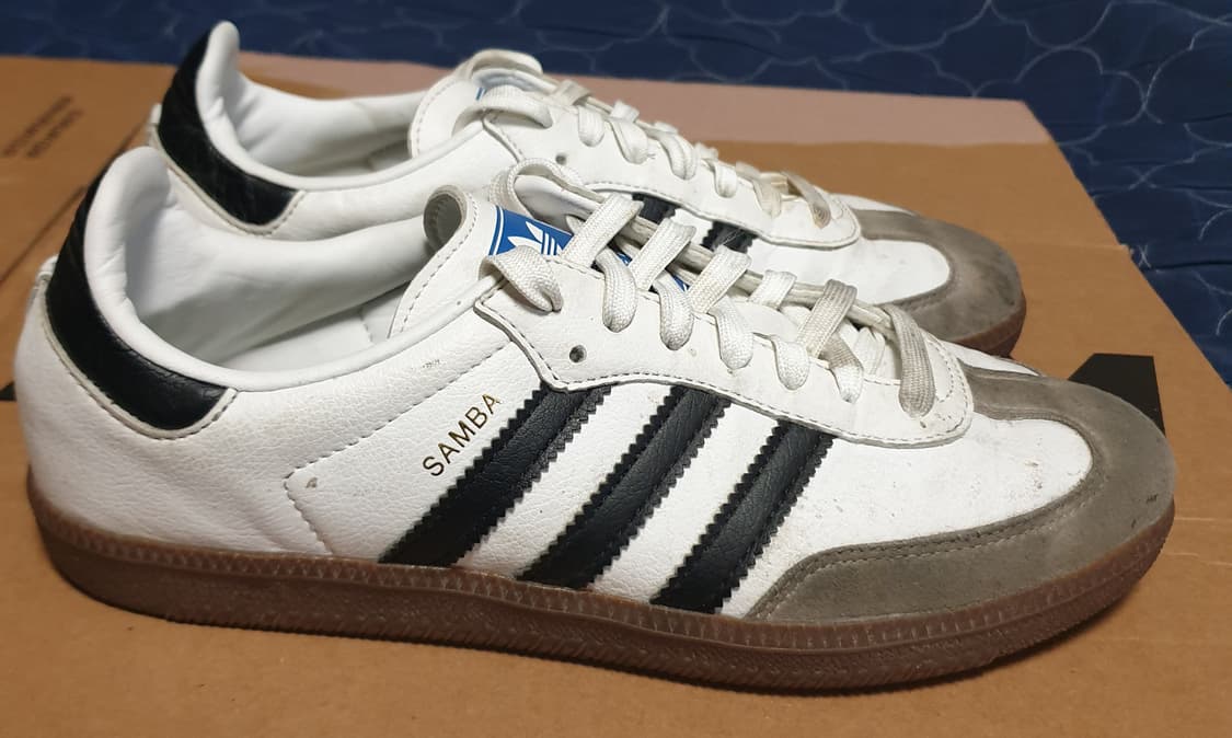 아디다스 삼바 비건 화이트 블랙 스니커즈 (240) 상품이미지3