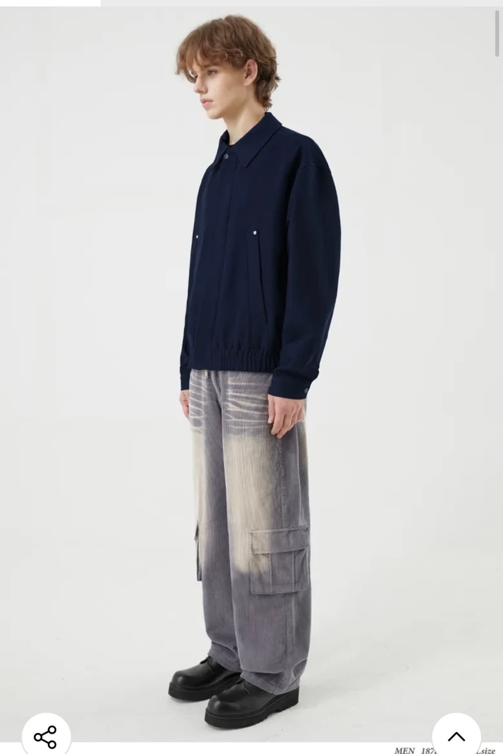 (L) 트릴리온 빈티지 워싱 코듀로이 와이드 카고 팬츠 (GRAY) 상품이미지7