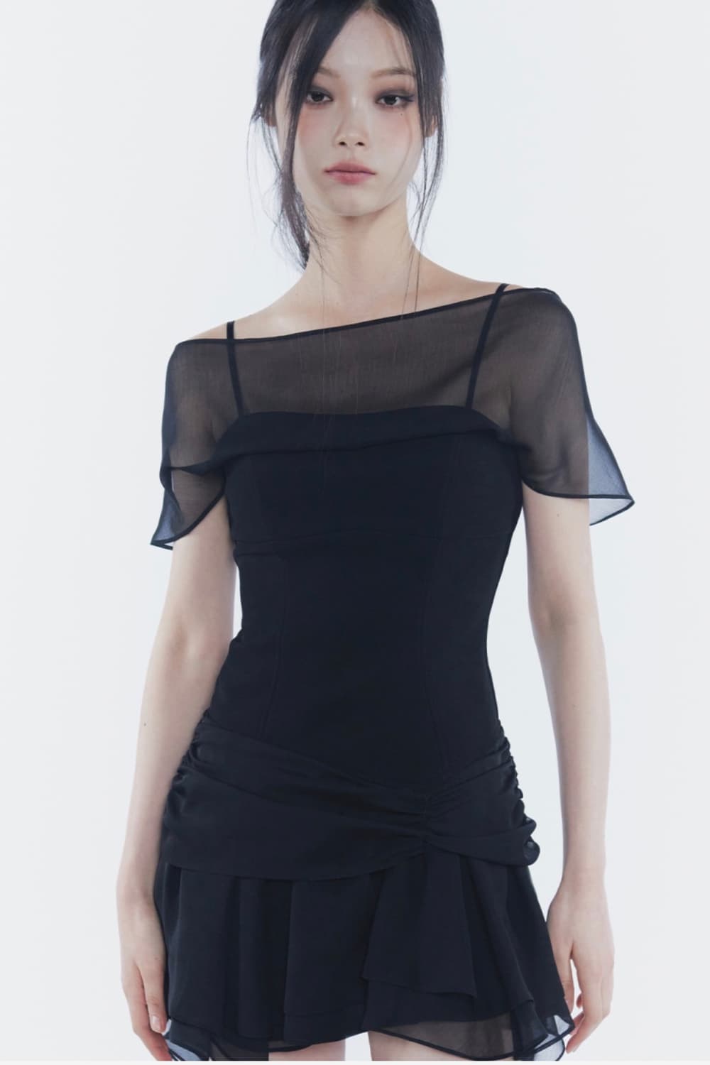 페인오어플레져 MERRY CHIFFON DRESS black 상품이미지2
