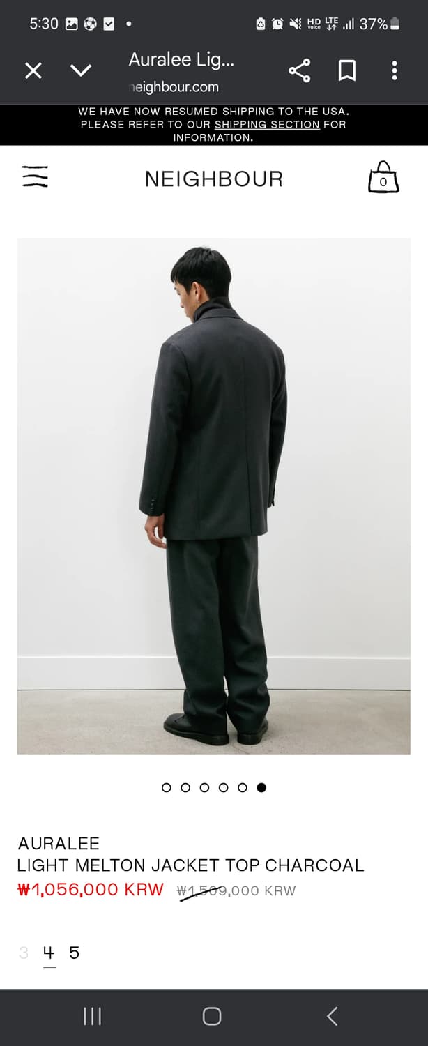 오라리 24fw 라이트 멜튼 자켓 4  상품이미지3