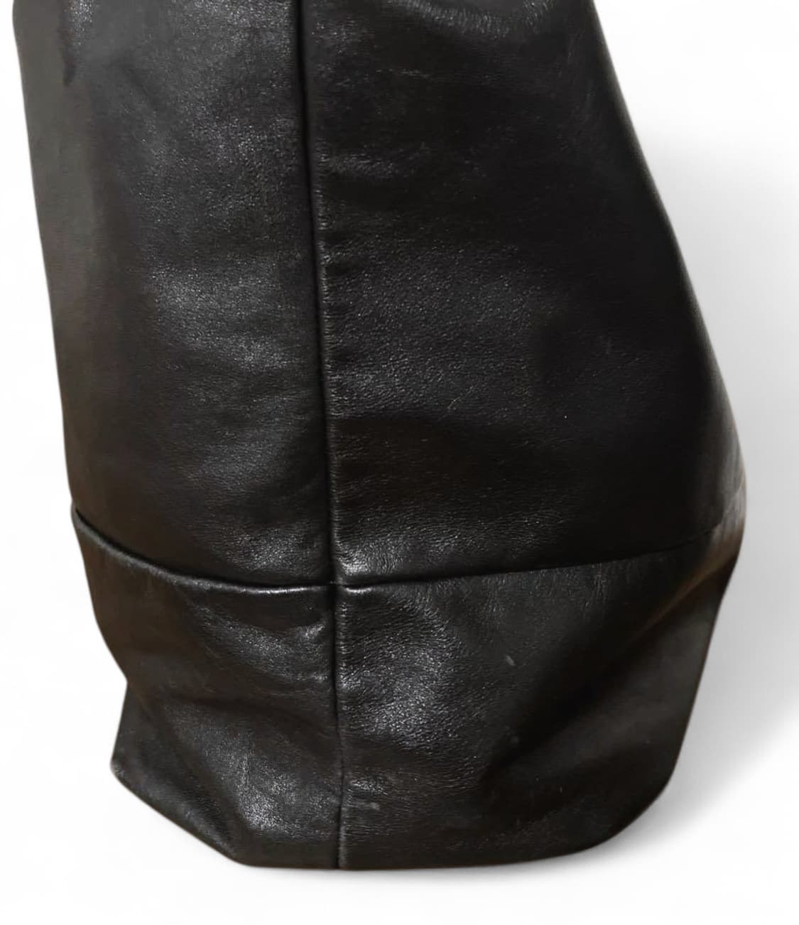 요지 야마모토 느와르 레더 토트백 상품이미지5