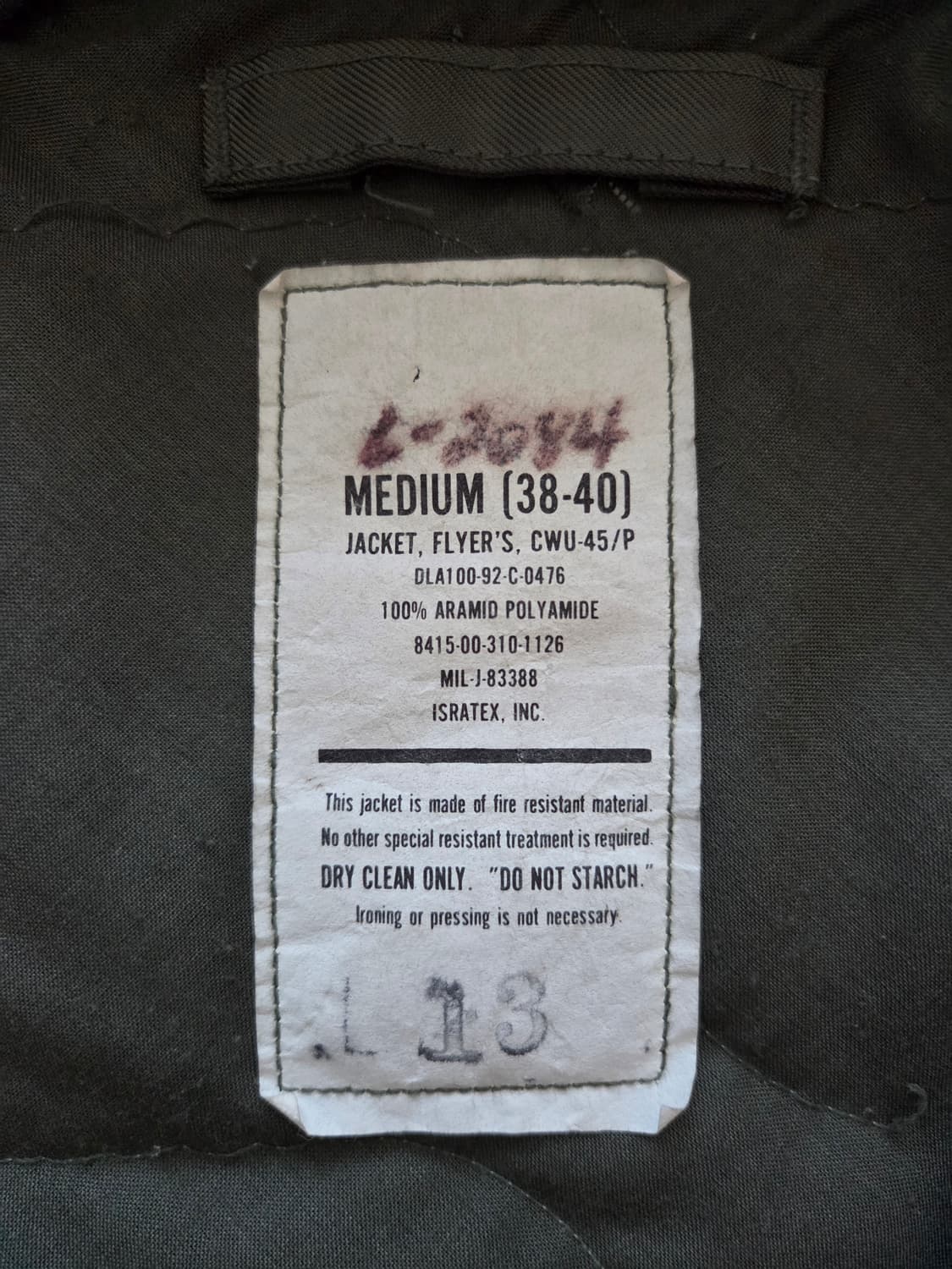 1992 OG CWU-45/P USAF MEDIUM 상품이미지4