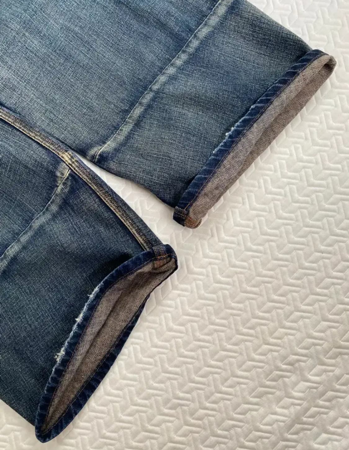 노운 커브드 라인 데님 팬츠 딥블루 0사이즈 상품이미지4