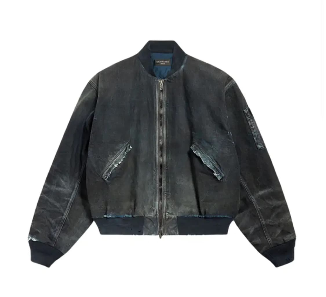 [XS]발렌시아가 데님 봄버 25ss 국내 매장판 상품이미지1