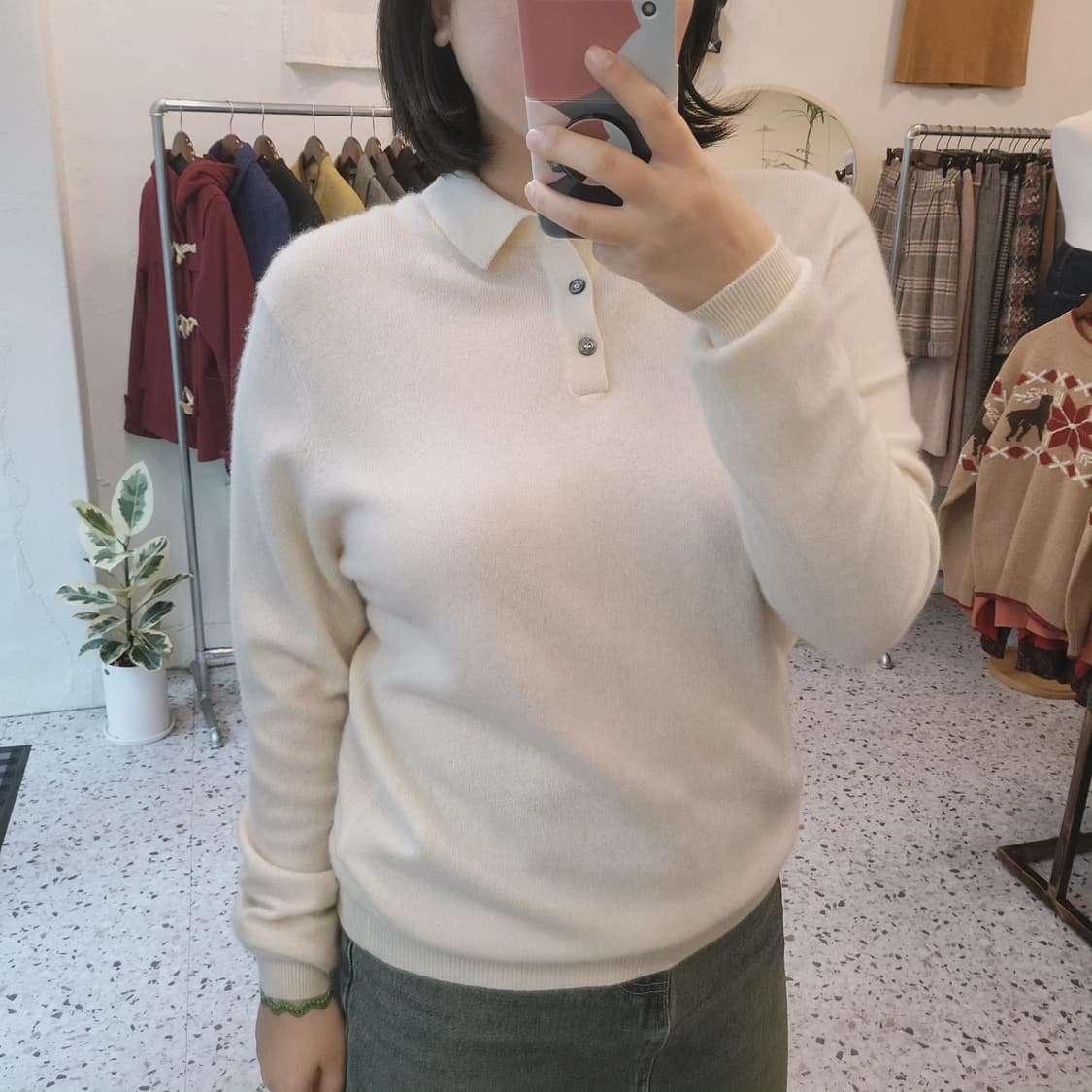 Zara 캐시미어 100 카라 니트 L🧵 상품이미지8