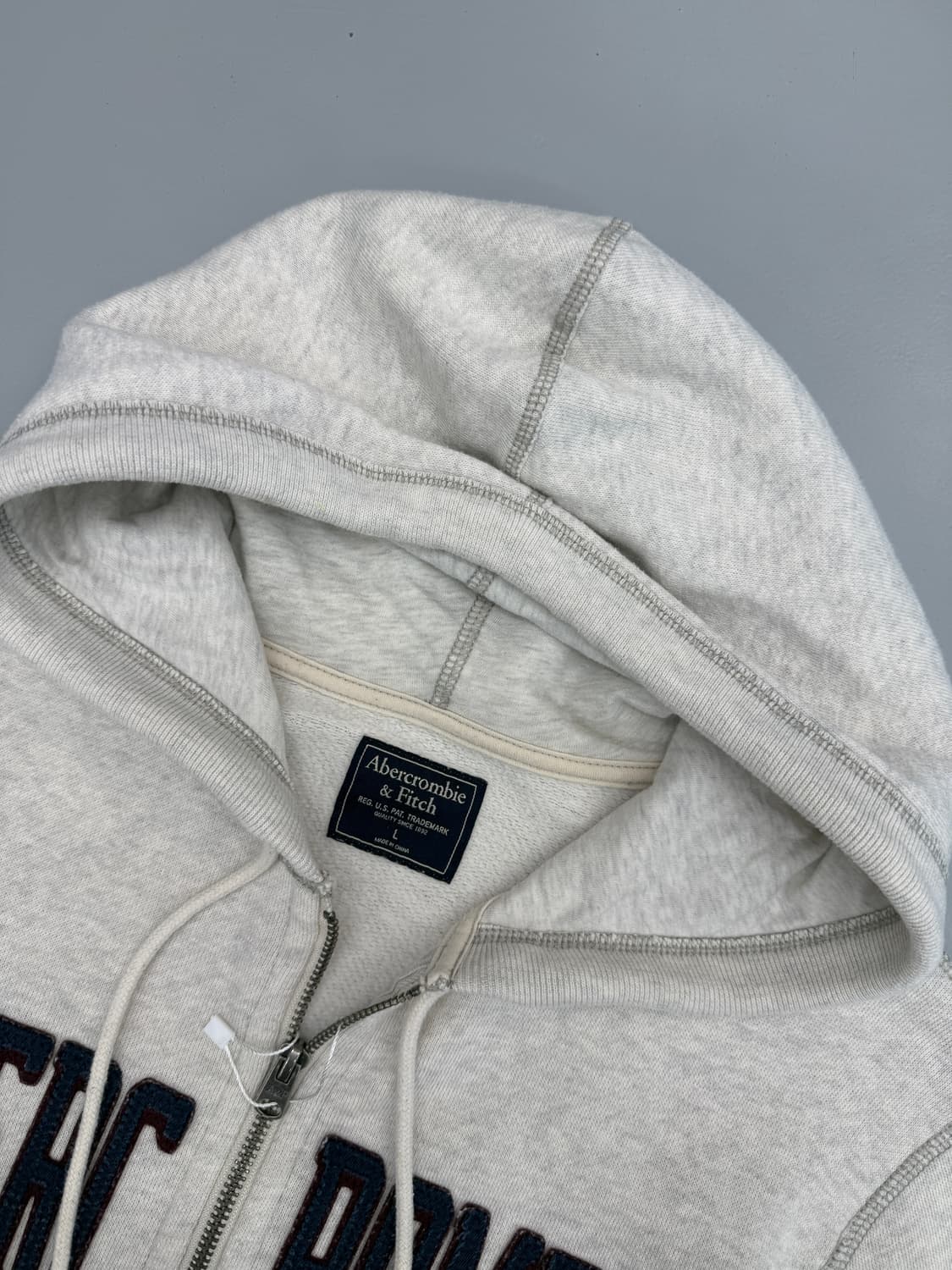 아베크롬비 루즈핏 패치 빅로고 스웻 후드집업 상품이미지3