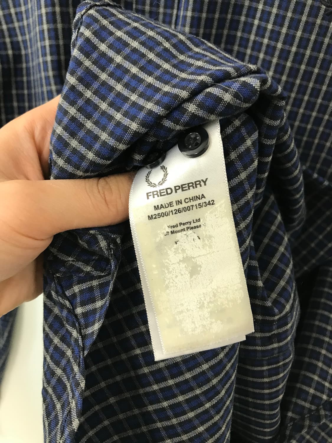 프레드페리 월계수 자수로고 체크 셔츠 상품이미지5