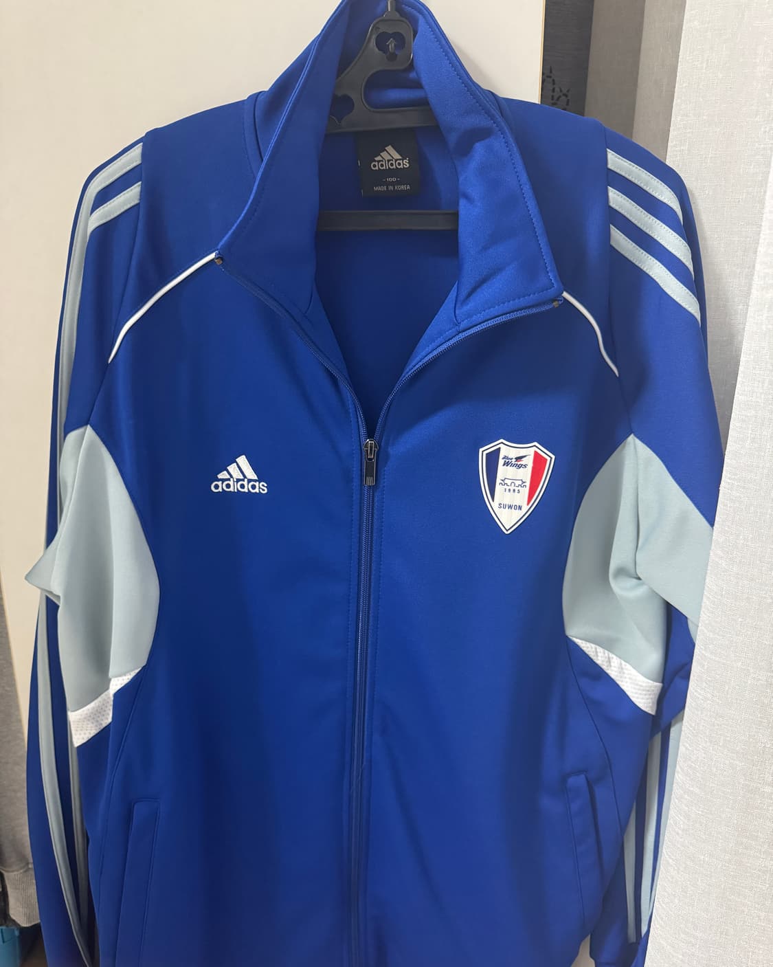 아디다스 수원삼성 블루윙즈 빈티지 니트 져지 황금사이즈 상품이미지1