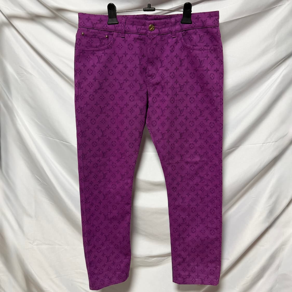 [S+급/정품] 루이비통 모노그램 데님 자켓 팬츠 셋업 퍼플 상품이미지5