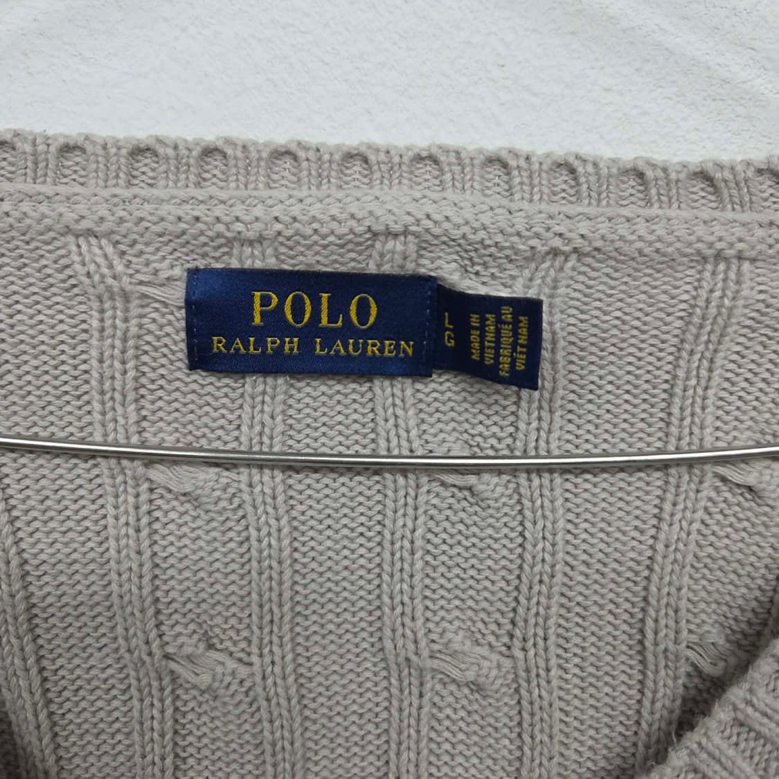 폴로 랄프로렌 연그레이 케이블 걸즈 브이넥 코튼 니트(L) 상품이미지7