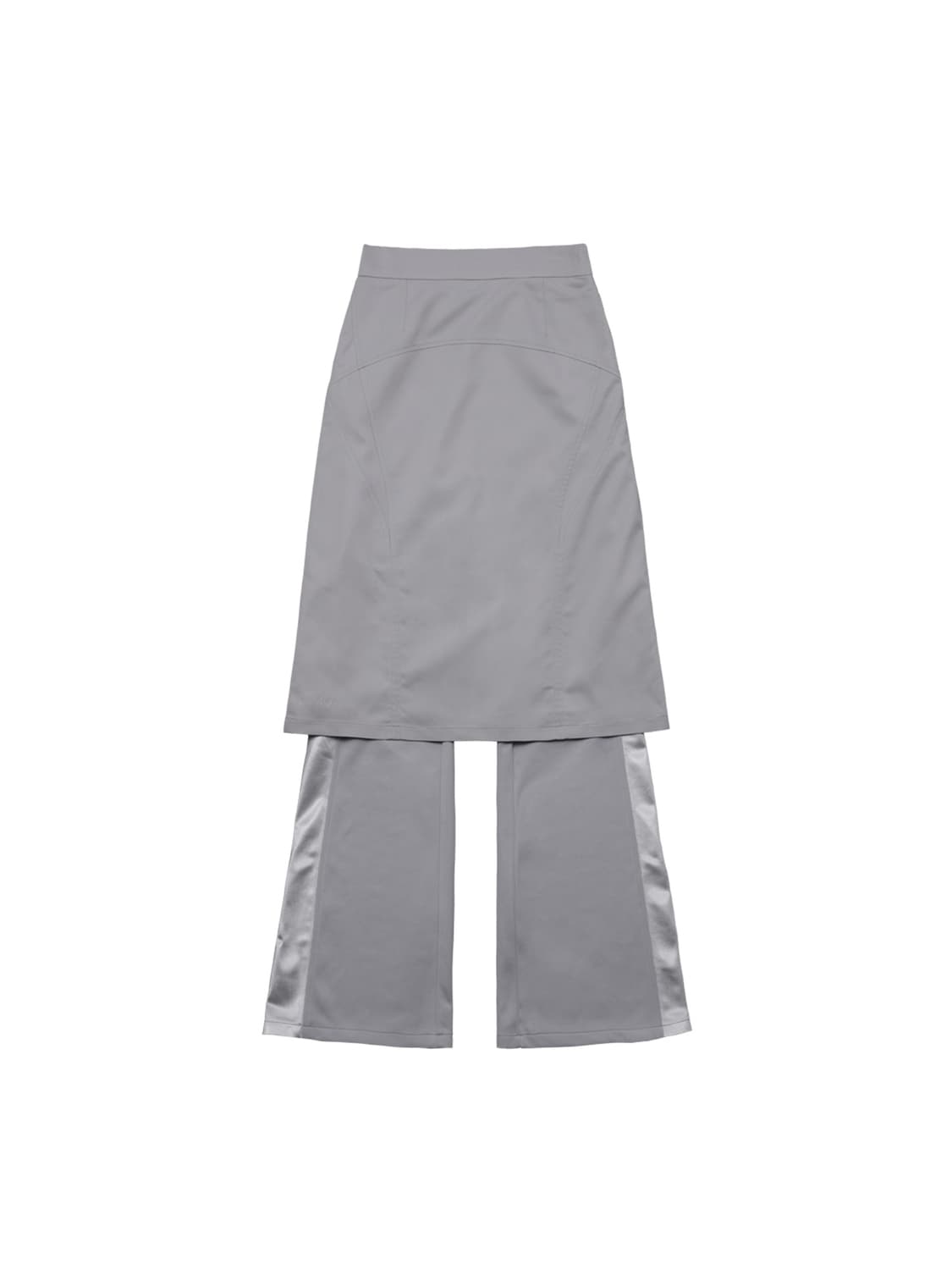 오호스 JERSEY PLEATS SKIRT PANTS-GREY 상품이미지2