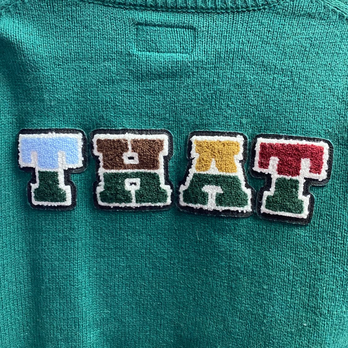 디스이즈네버댓 빅로고 그린 니트 맨투맨 B4014 상품이미지5