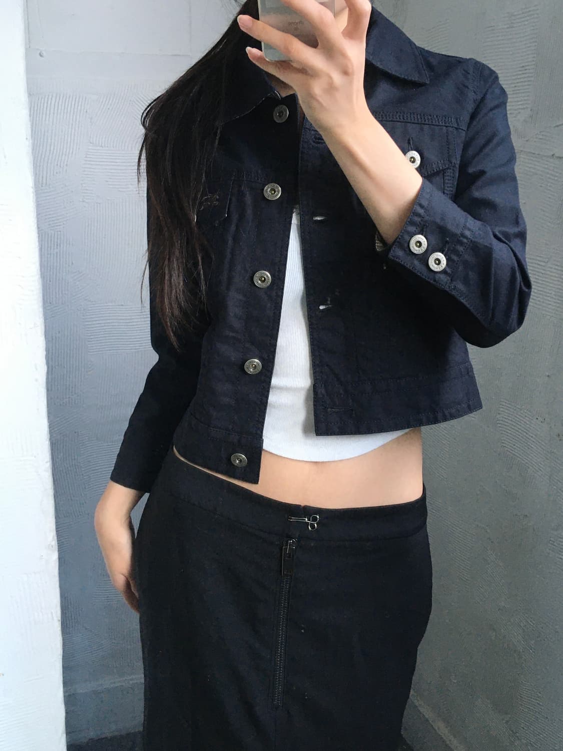 Burberry 버버리 블루라벨 블랙 크롭 코튼 자켓 상품이미지2