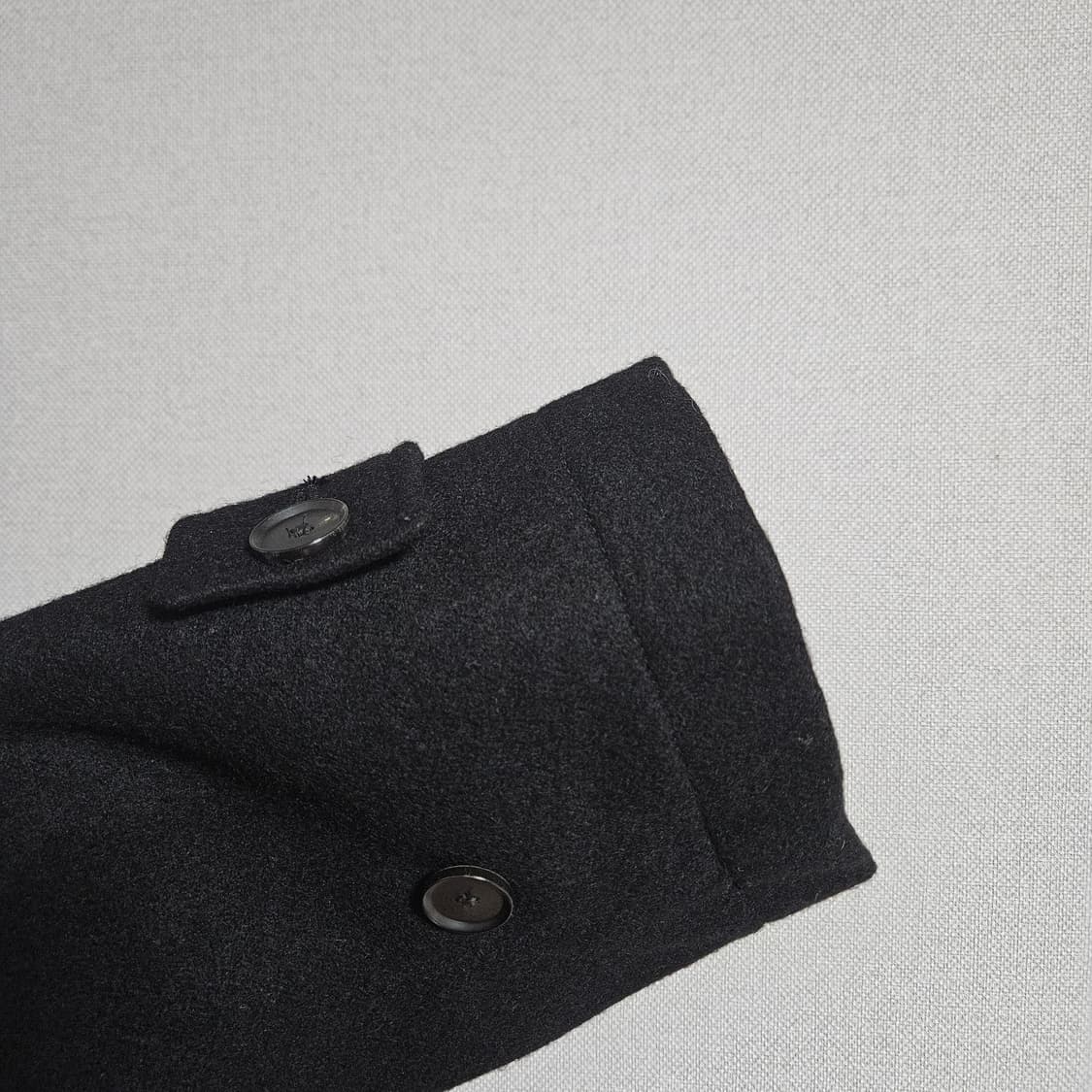 Auralee 블랙 울 더플 코트 상품이미지3