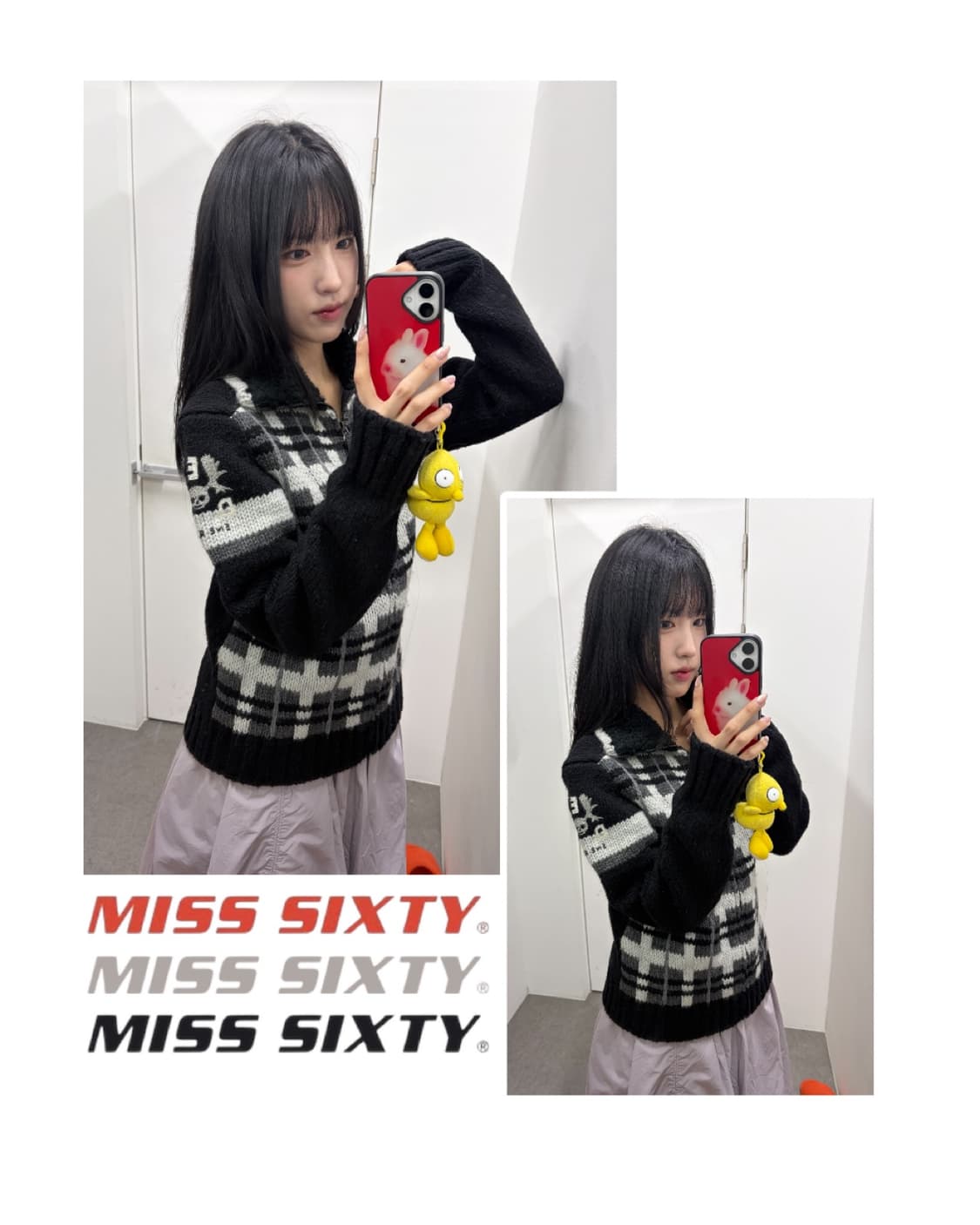 Miss sixty 스컬 펑크 니트집업  상품이미지1