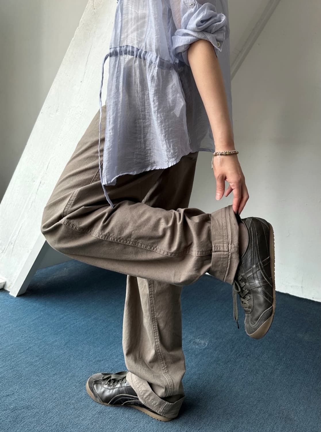Nep cotton design straight pants 상품이미지1